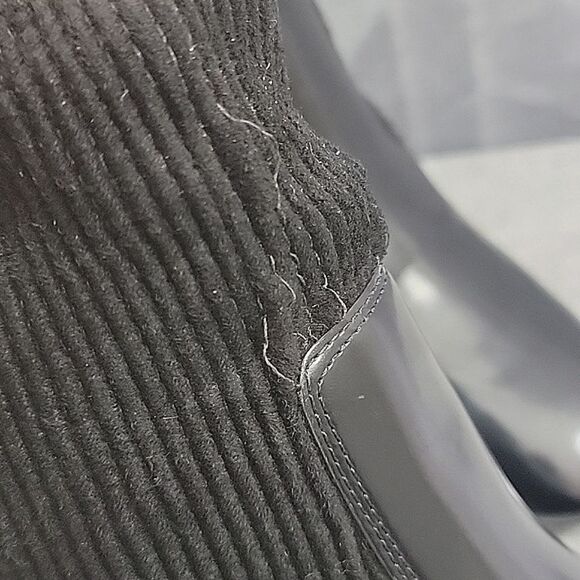 TORY BURCH Rowan Black leather Sock Booties block heel Women's 9M READ - Picture 9 of 11